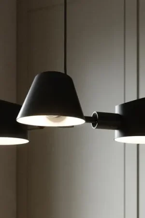 Lampada a sospensione Stay, 3 luci, nero Spedizione Espresso