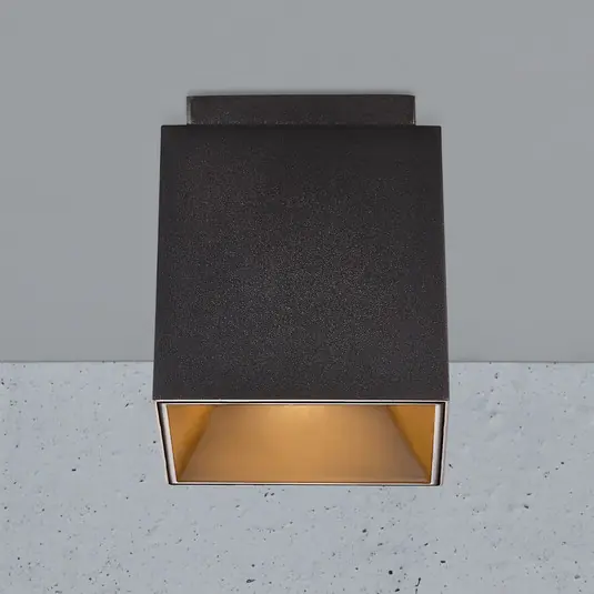 Esclusivo Spot soffitto Ethan, 1 luce, nero