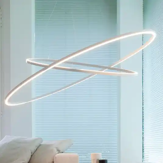 Solo Oggi Nemo Ellisse Double Lampada a sospensione 2700K alluminio
