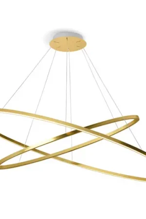 Consegna Rapida Nemo Ellisse Double lampada a sospensione 2700K laccata oro