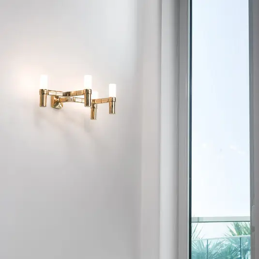 Offerta Speciale Nemo Crown applique a 4 luci in oro stratificato