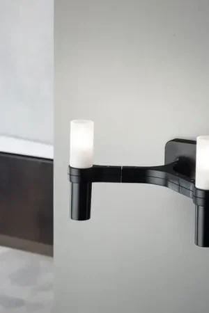 Vendita Finale NEMO Crown applique a 2 luci placcate nero