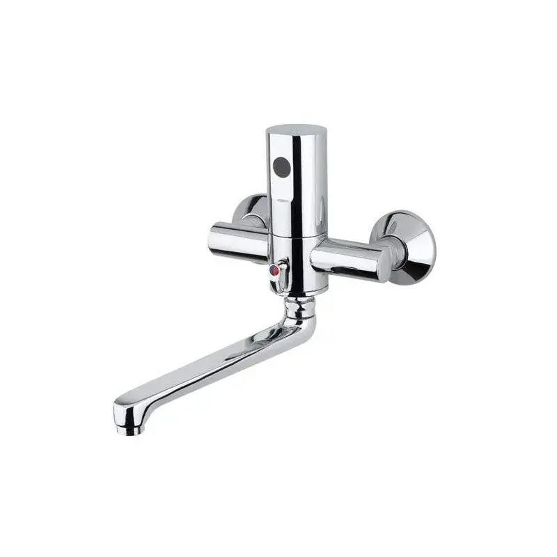 Mezclador electrónico de pared para lavabo/fregadero con caño regulable Idral One 02552/1 - 02552/1-140 Occasione Imperdibile