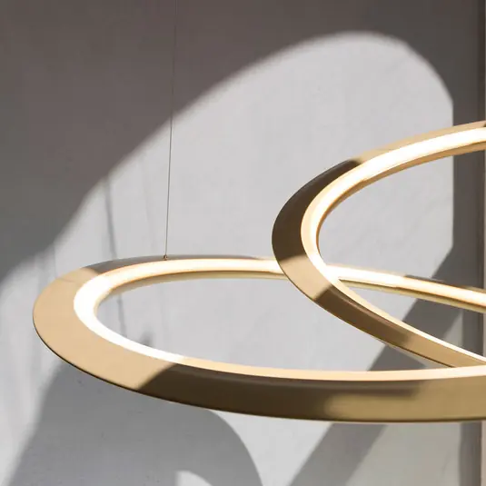 Lampada a sospensione Kepler 2.700K Up Ø110cm oro Di Tendenza