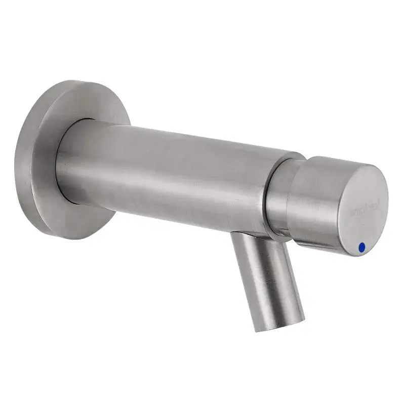 Prezzo Ridotto Grifo para lavabo de pared con cronómetro y mando por pulsador Idral Inox 08400