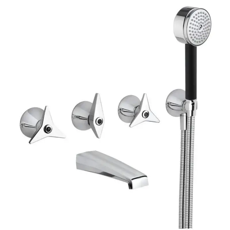 Monomando a batería empotrado para bañera con set de ducha Mamoli Gio Ponti 2519FR140021 Consegna Rapida