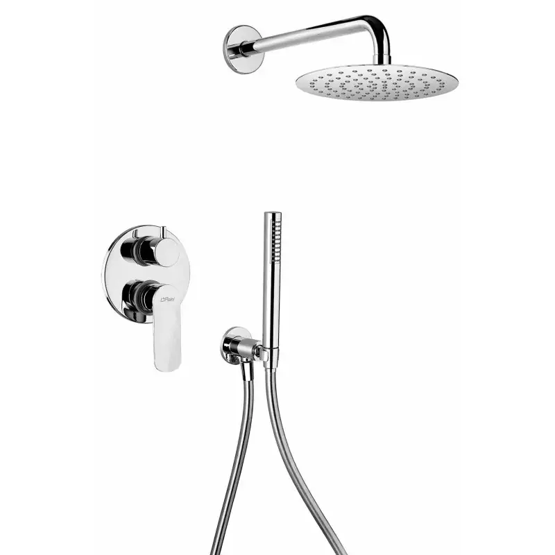 Consegna Rapida Paquete de ducha completo con cabezal de ducha y mezclador de color cromado Paini Nove 09CR433D