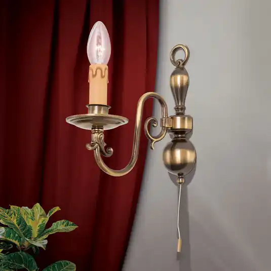 Applique Imke 1 luce, ottone anticato scuro Offerta Del Giorno