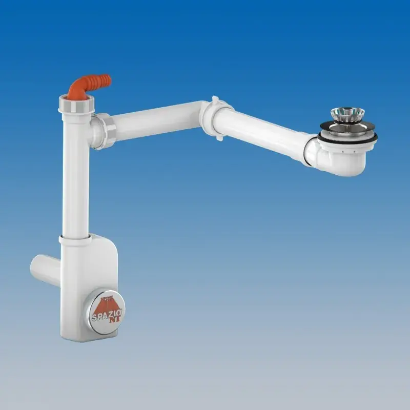 Prezzo Di Fabbrica Kit sifón para fregadero de cocina con desagüe cesta mini kittinara Ø40 mm Lira SPAZIO 1NT 9.1290.13