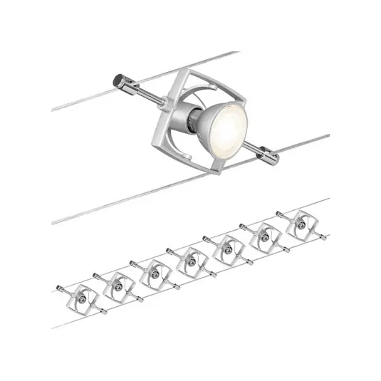 A Buon Prezzo Paulmann Wire Mac II sistema di illuminazione a funi a 7 luci cromato