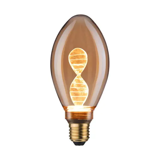 Non Perdere Paulmann Lampadina LED E27 3,5 W Helix 1.800K oro