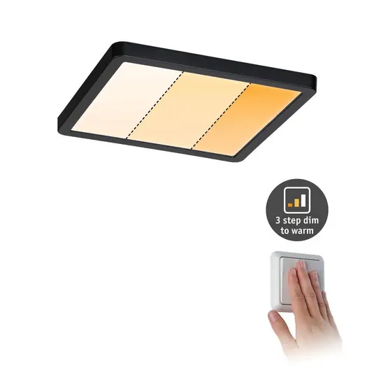 Solo Oggi Paulmann Areo Panel dimtowarm angolare nero 17,5cm