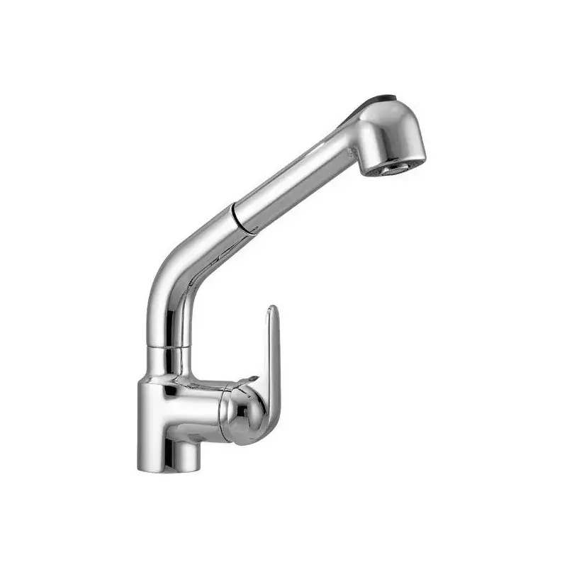 Consegna Rapida Monomando de fregadero con caño alto y ducha extraíble color cromo Gattoni Callisto 0400/PCC0