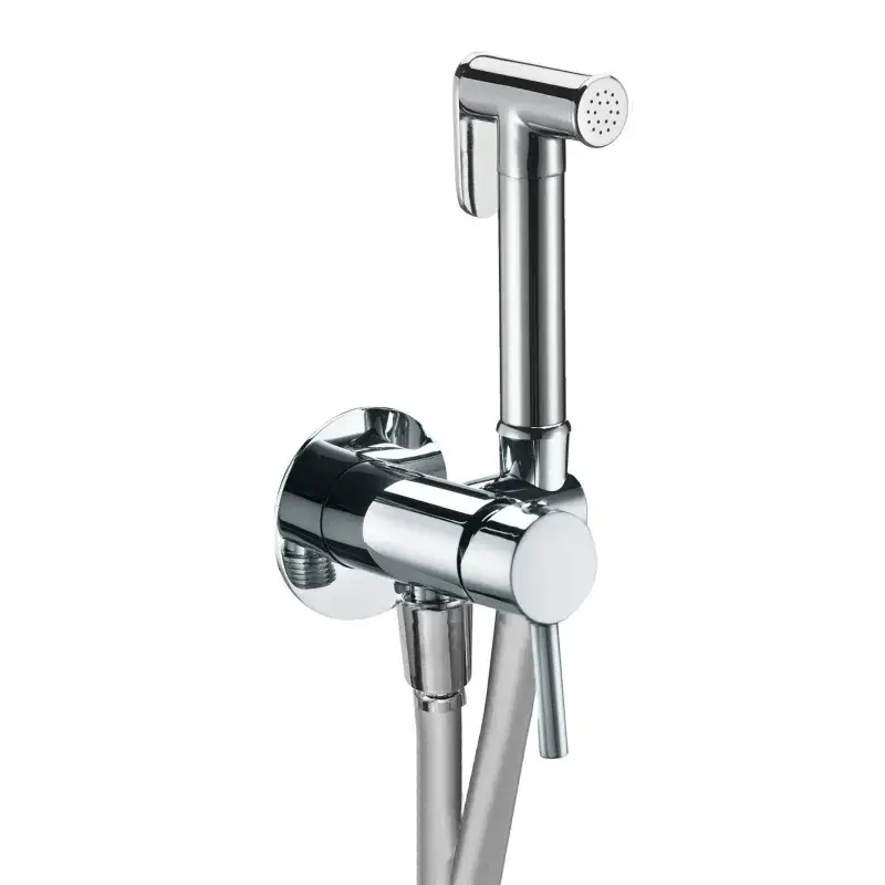 Spedizione Espresso Kit de ducha higiénico con mezclador modelo redondo Damast 15872
