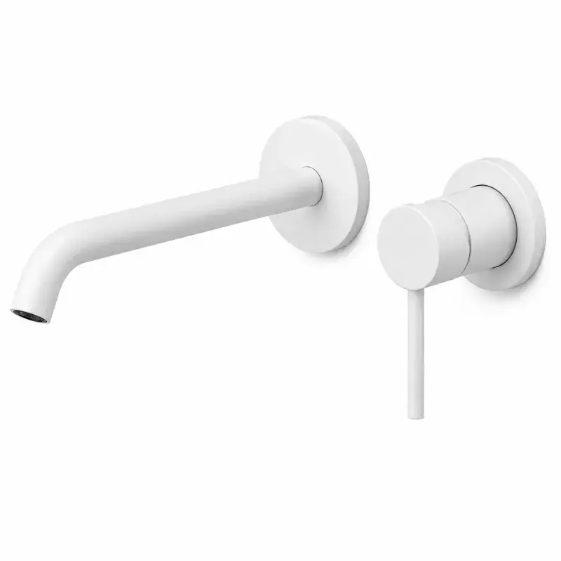Sconto Mezclador de lavabo de pared blanco mate Gattoni Easy 2337/23BO
