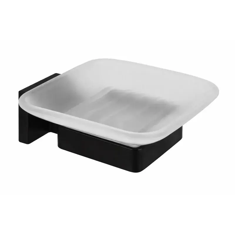 Jabonera individual negra mate para montaje en pared Capannoli Nook NK102 VSMM Soddisfatti O Rimborsati