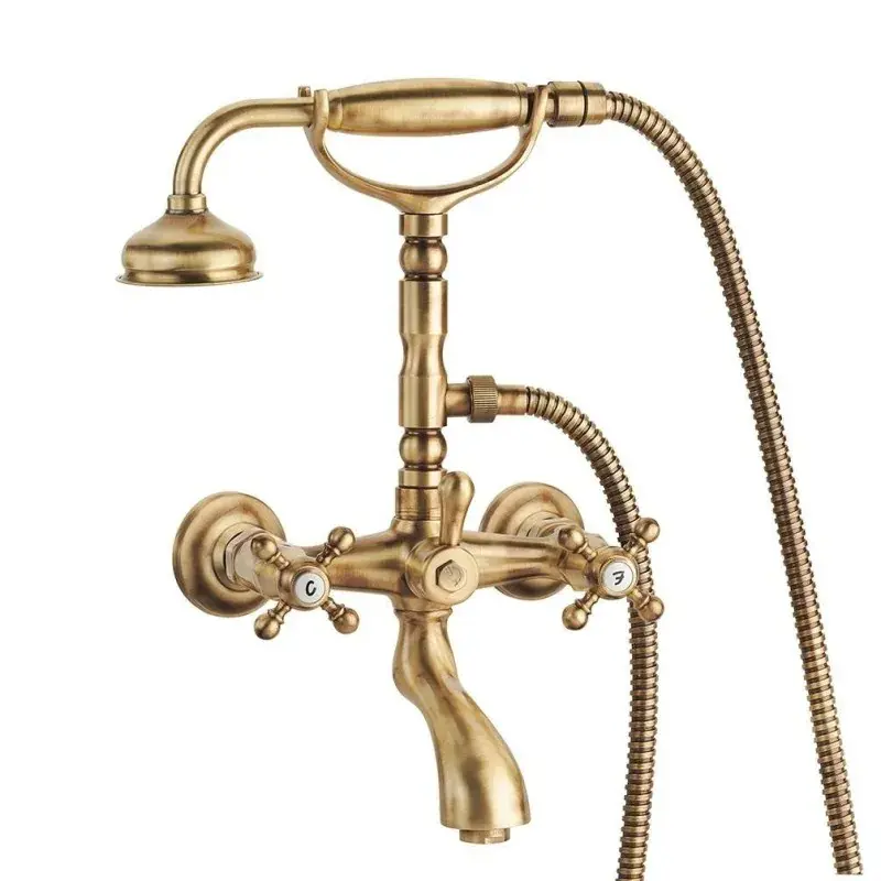 Mezclador de grupo de baño externo de lujo en color bronce Porta&Bini Old Fashion 62500BR Occasione