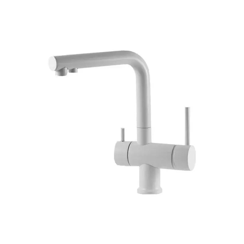 Mezclador de fregadero de cocina de 3 vías de agua purificada blanco mate Gattoni 0195/PCBO Compra Online