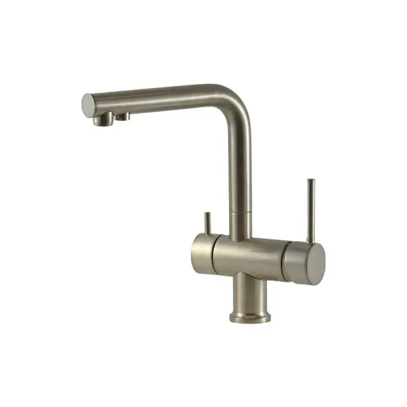 Prezzo Basso Mezclador de fregadero de cocina de 3 vías de agua purificada en acero cepillado Gattoni 0195/PCNS