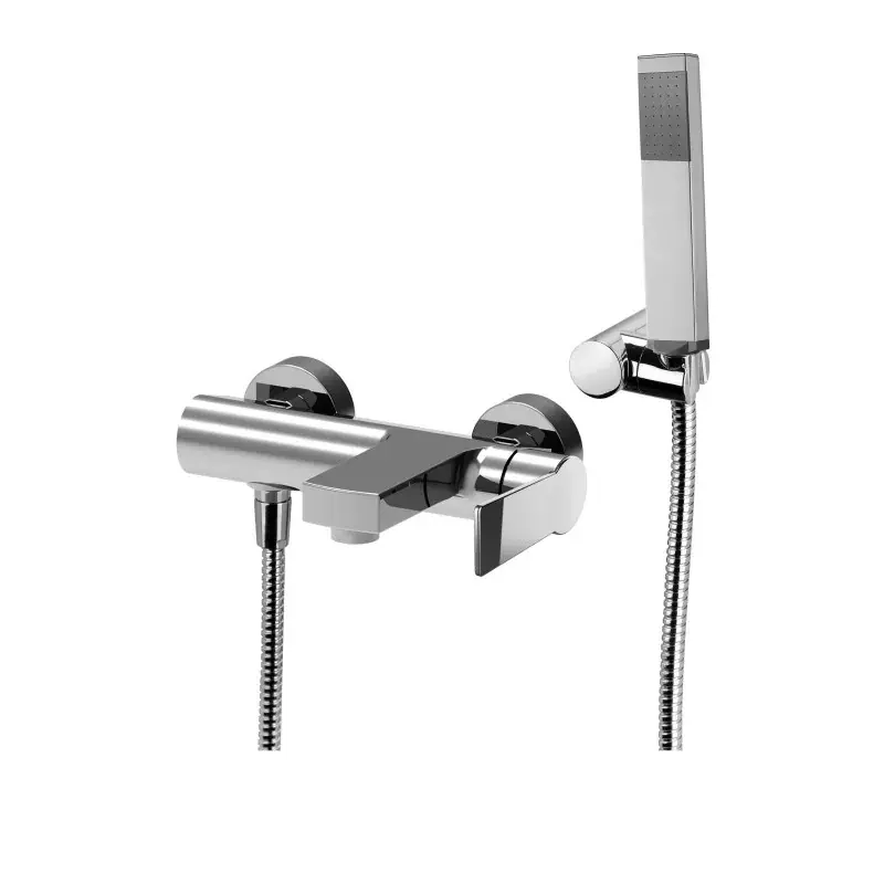 Mezclador de bañera completo con juego de ducha de color cromo Paffoni Tango TA023CR Occasione