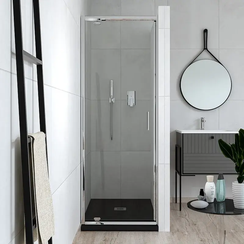 Puerta batiente batiente 75 cm vidrio transparente Ercos Gold BBGOLTPG75 Soddisfatti O Rimborsati