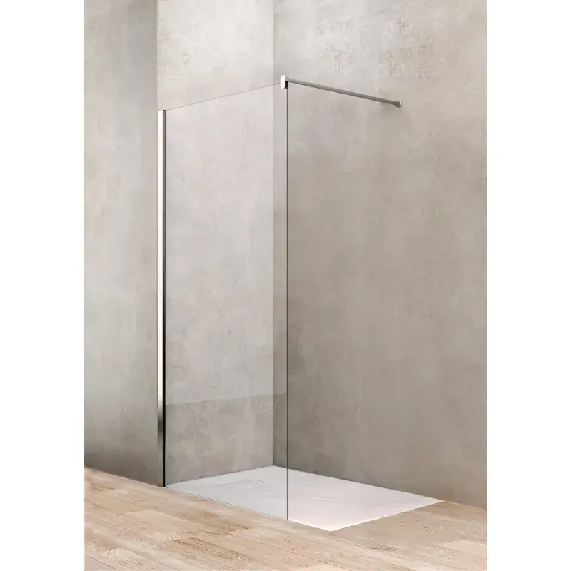 Prezzo Di Fabbrica Mampara de ducha fija 120 cm vidrio transparente Ercos Gold BBGOLTWI12