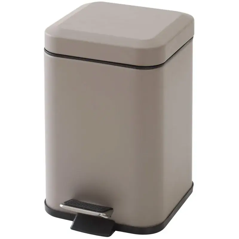 Cubo de basura de color gris tórtola de 3 litros con fondo extraíble Feridras 151059 Più Venduto
