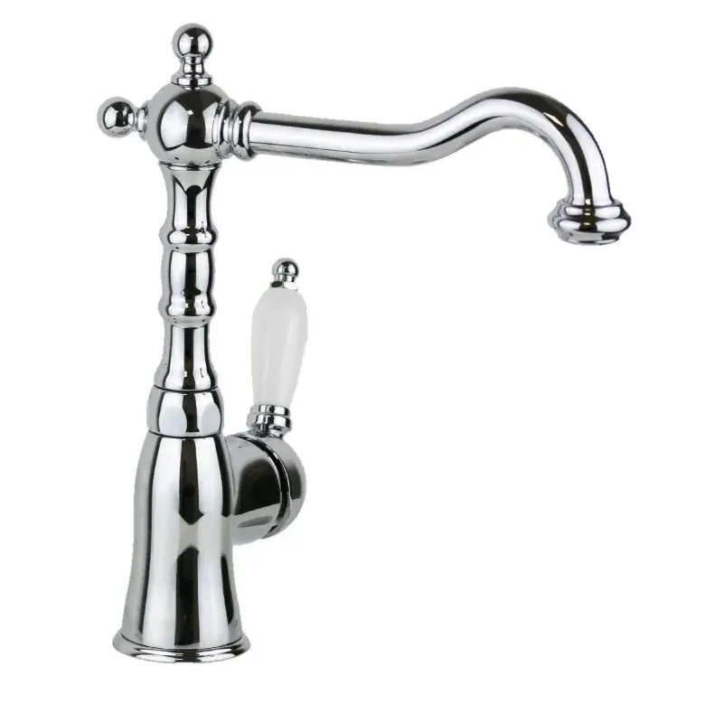 Compra Oggi Stesso Mezclador de lavabo de baño de estilo retro en color cromo brillante Gattoni Orta 2742/27C0.OLD