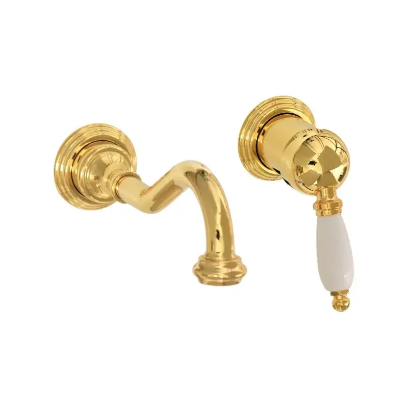 Mezclador monomando de pared para lavabo en color dorado Gattoni Orta 2737/27D0.OLD Miglior Prezzo