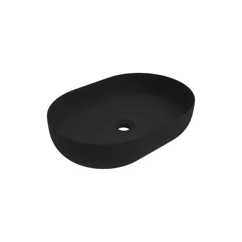 Di Tendenza Lavabo sobre encimera ovalado de 416x600 mm en negro mate Ercos Musa BLCERNMUSA0002