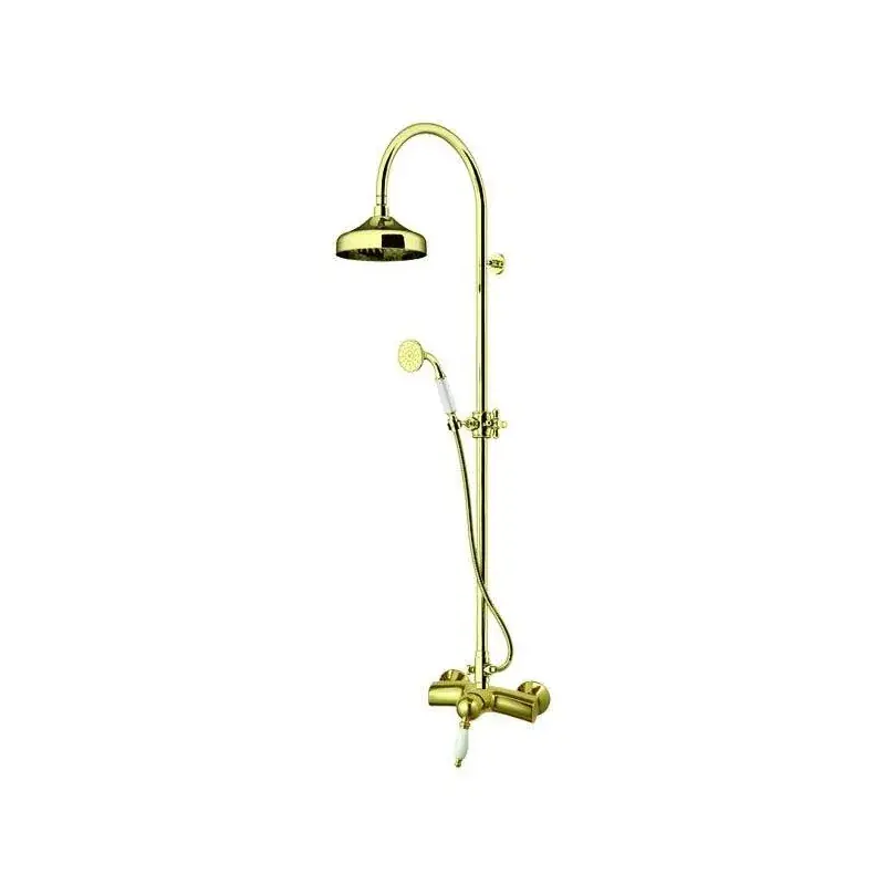 Saldi Columna de ducha en color oro con mezclador mecánico y desviador Gattoni Orta Old KT125/27D0.OLD