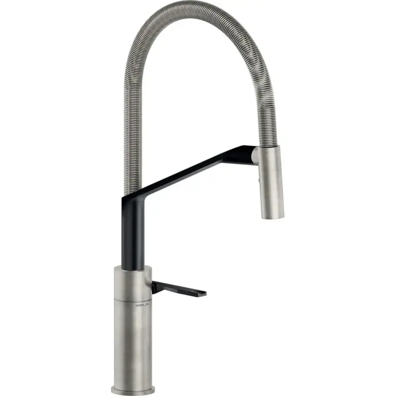 Mezclador de fregadero de cocina en acero inoxidable cepillado Nobili Heron HR125300IB Più Venduto