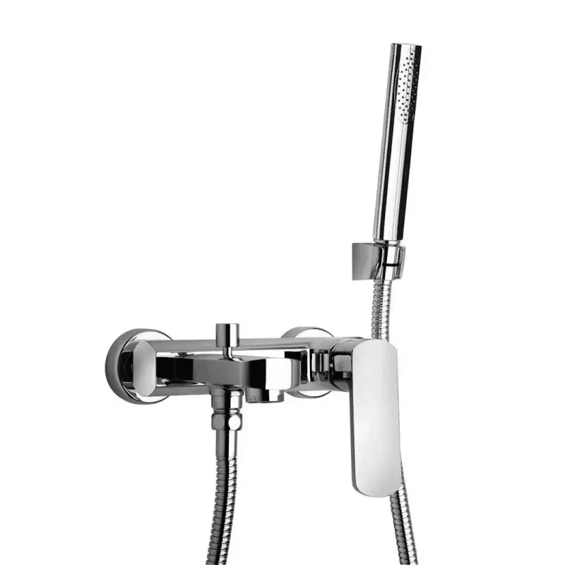 Saldi Mezclador de baño externo con set de ducha fijo Paini Ovo 86CR100