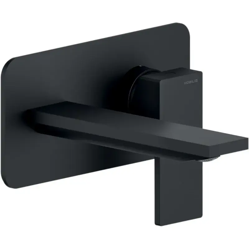 Offerta Speciale Mezclador de lavabo de pared negro mate con caño de 15 cm Nobili Seven SE124198BM