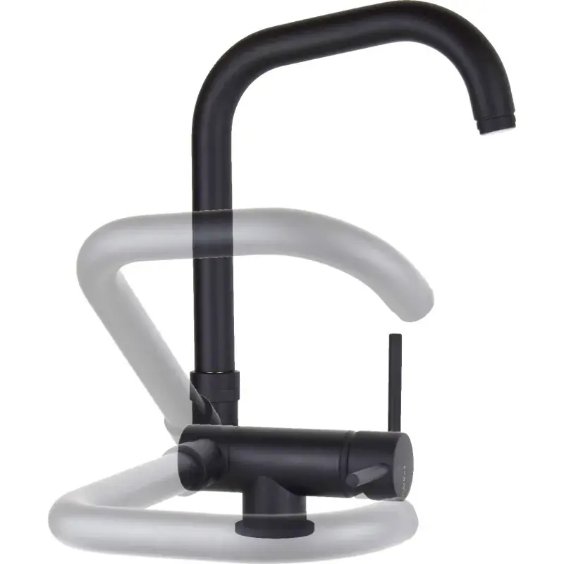 Offerta Del Giorno Mezclador de fregadero de cocina negro mate con caño abatible Gattoni 6014765N0