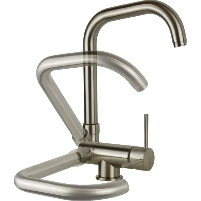 Mezclador de fregadero de cocina barril plegable de níquel cepillado Gattoni 6014765NS Miglior Prezzo