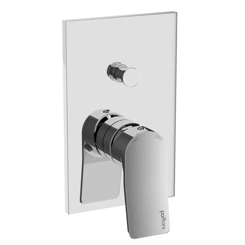 Mezclador de ducha empotrado con desviador de 2 vías y placa Paffoni Tilt TI015 Must-Have