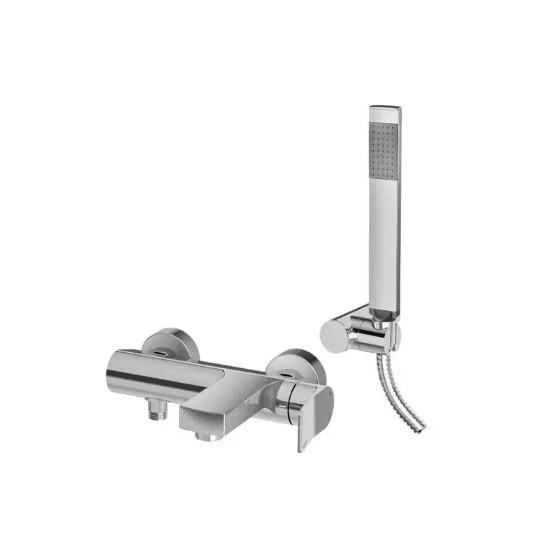 Nuovo Arrivo Mezclador de bañera de pared completo con ducha de mano y flexible Paffoni TILT TI023CR