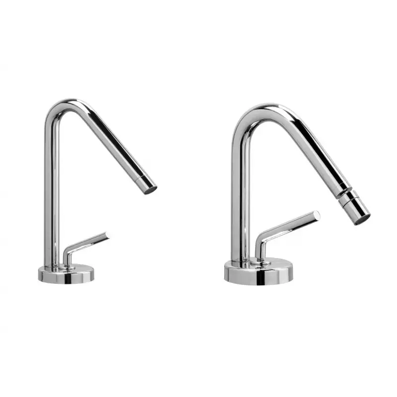 Esclusivo Conjunto completo de mezclador de bidé y lavabo con palanca de joystick Piralla Garda KITGARDA2