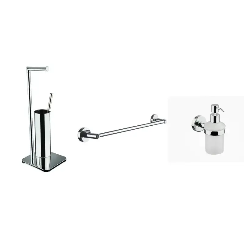 Economico Composición de accesorios de baño en color cromo I Crolla Venezia KITVENEZIA3