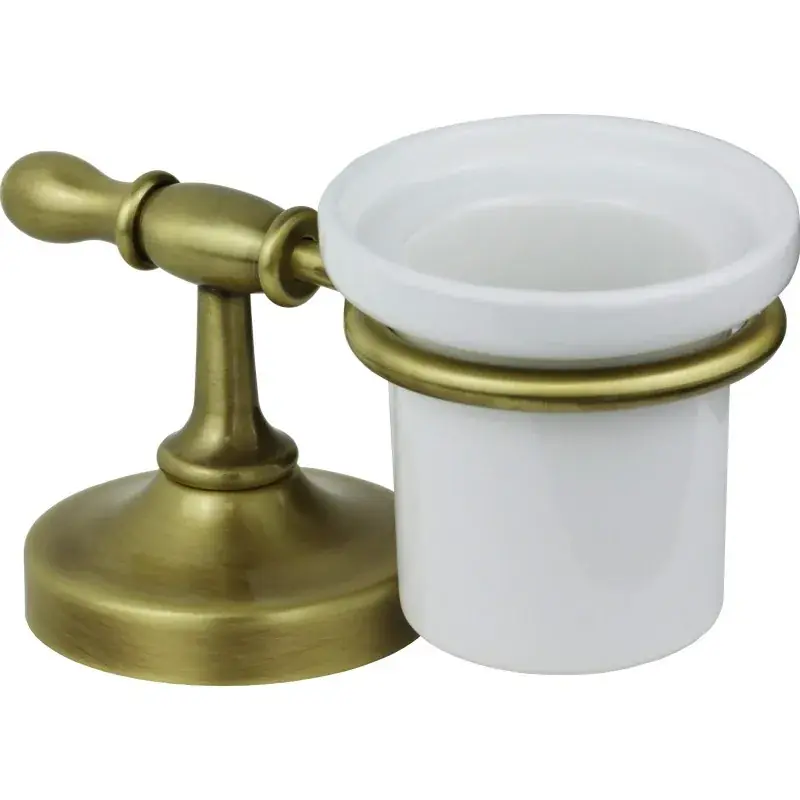 Prezzo Conveniente Portavasos en color bronce y cerámica blanca Capannoli Serie900 913 CBZZ
