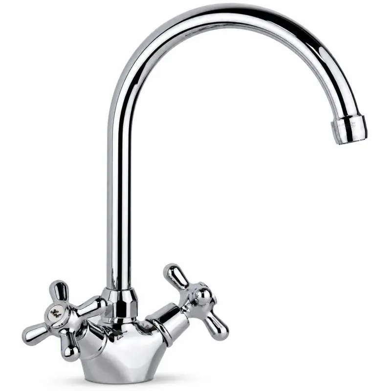 Grifo de cocina de doble palanca modelo clásico Gattoni 5692/REC0 Esclusivo
