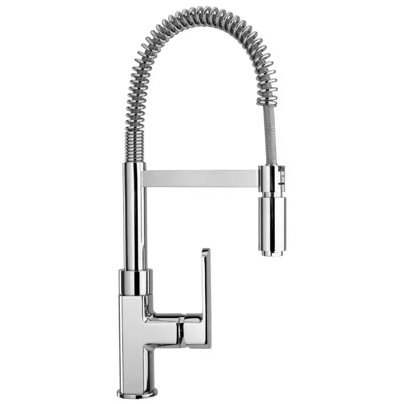 Compra Online Mezclador de fregadero de cocina con caño de resorte y varilla ajustable Paini Ovo 86CR556