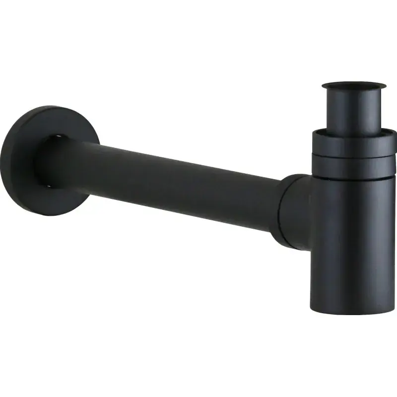 Novità Sifón bajo para lavabo y bidé en negro mate Vicario 890/TC.55