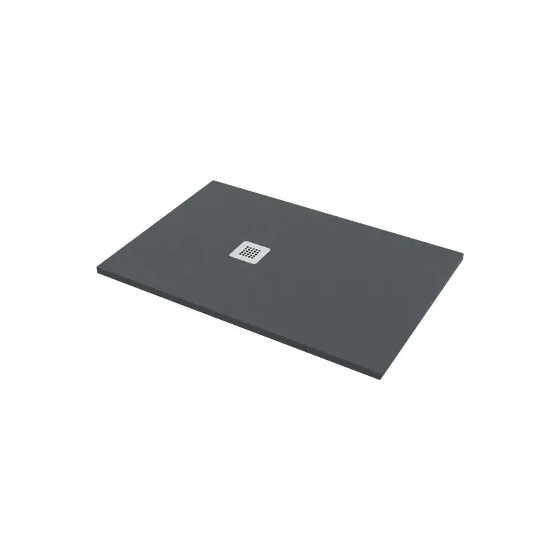 Plato de ducha de resina mármol grafito 80x120 cm Ercos Stone BPMARFSTON8012 Di Tendenza