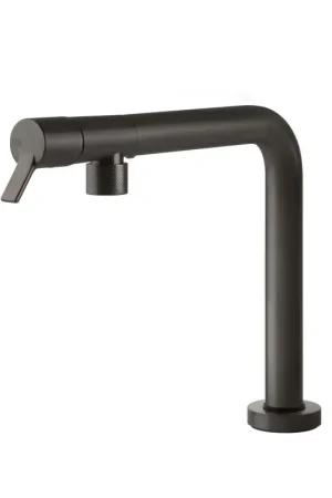 Mezclador de cocina debajo de la ventana en negro cepillado Gessi Su&Giù 60071-707 Acquista Ora