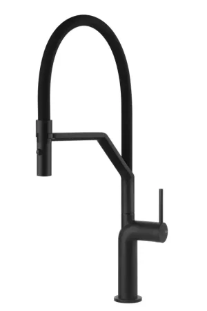 Prezzo Basso Mezclador de fregadero de cocina negro mate de doble chorro getto Gessi Stelo 60315-299