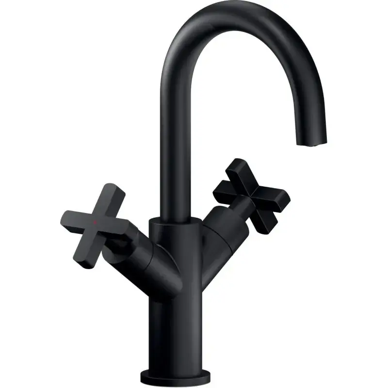 Prezzo Basso Mezclador monomando lavabo con 2 manetas negro mate Nobili Lira LR116218/3BM