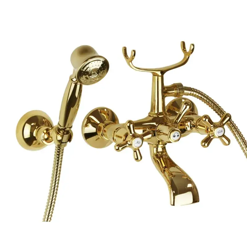Grupo de baño externo con set de ducha en color dorado Gattoni Calypso 1150150D0 Miglior Prezzo