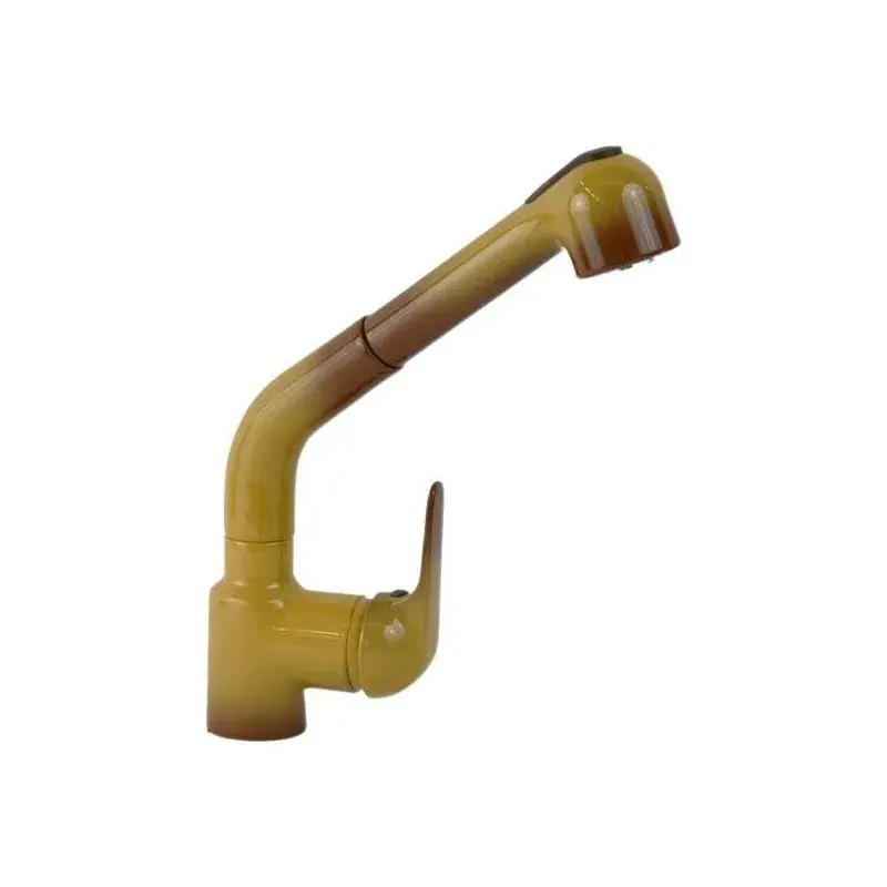 Super Prezzo Mezclador de fregadero con caño alto, ducha extraíble, color tierra de Francia Gattoni Callisto 0400/PC0T